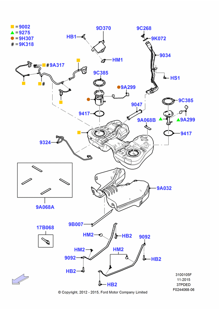 05F - Fuel Tank, 3.7L DOHC V6 Gas.; 06/FEB/2012-03/MAR/2019
