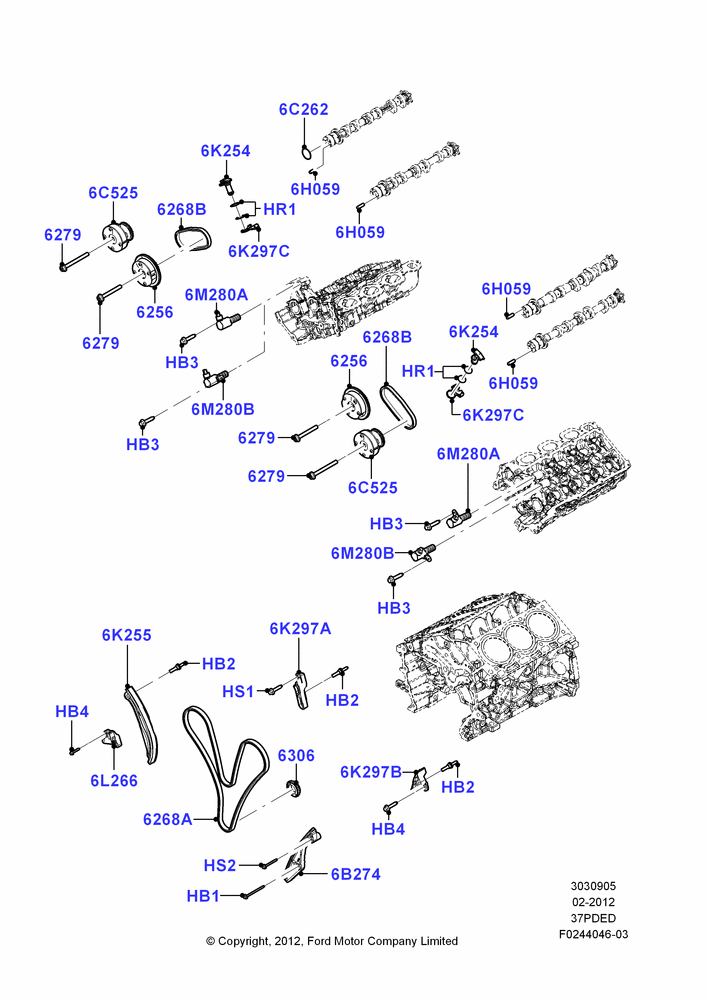 Timing Gear, 3.7L DOHC V6 Gas.