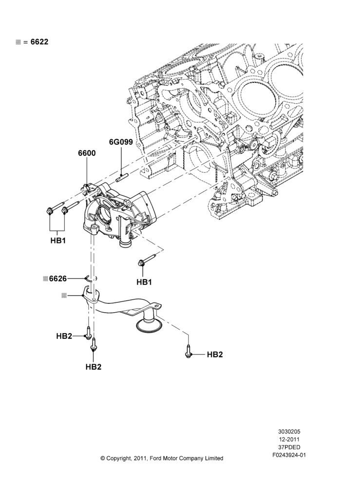 05E - Oil Pump, 3.7L DOHC V6 Gas.; 06/FEB/2012-03/MAR/2019