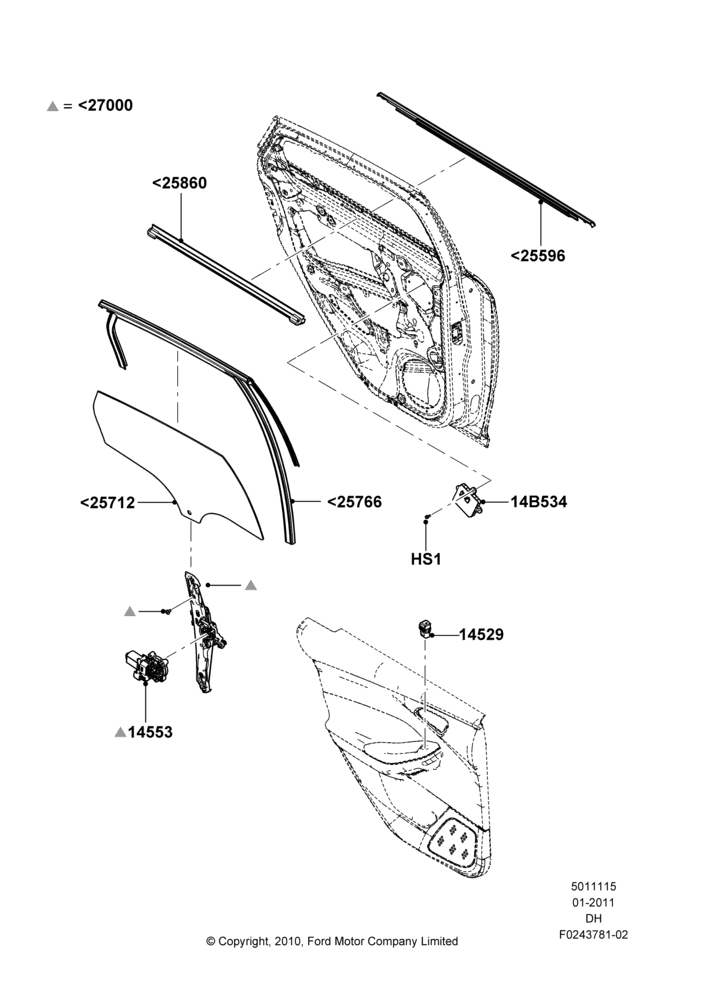 15C - Rear Door Glass and Window Controls, Power Rear Window One Shot Up/Down; 31/JAN/2011-04/MAY/2018