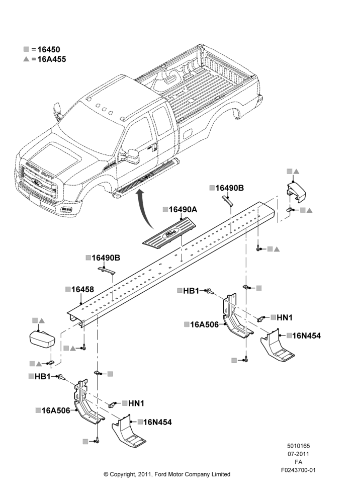 65J - Running Boards/Side Steps, Super Cab, 5" Angular Chrome Running Board; 22/JUN/2011-05/JUL/2016