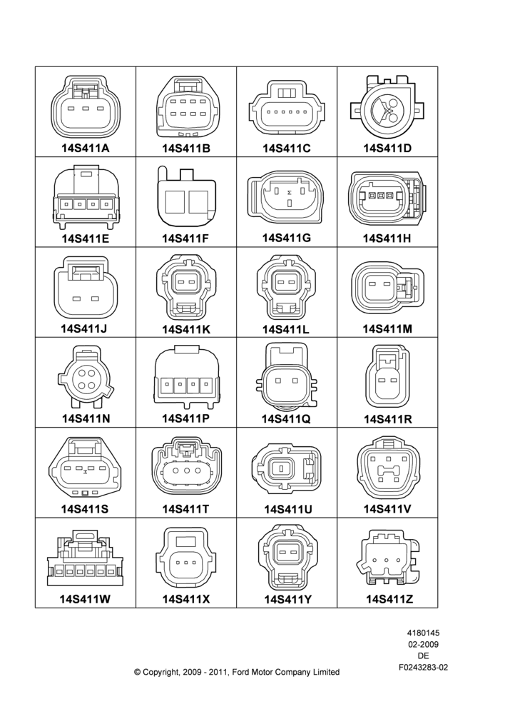 45CC - Pigtail Wiring Kits, Page A, Sensors; 04/FEB/2009-29/JUL/2012