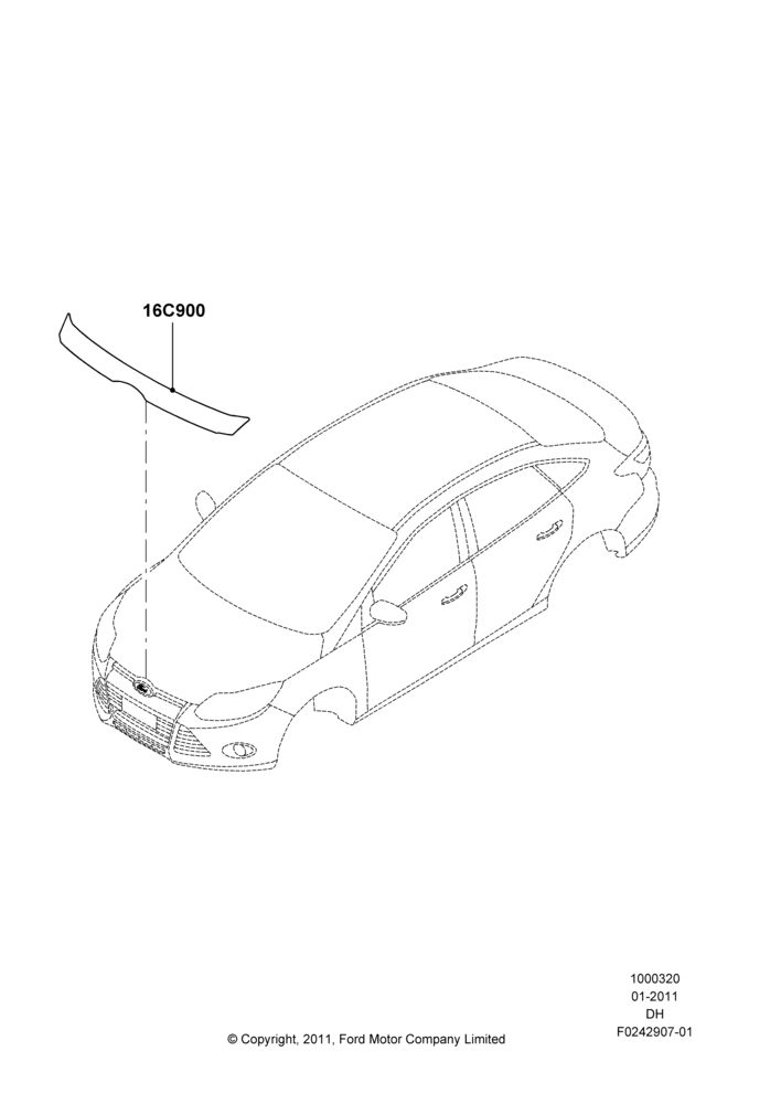 20XA - Body Dress Up Kits - Front, Accessory, Hood Air Deflector; 31/JAN/2011-08/DEC/2014