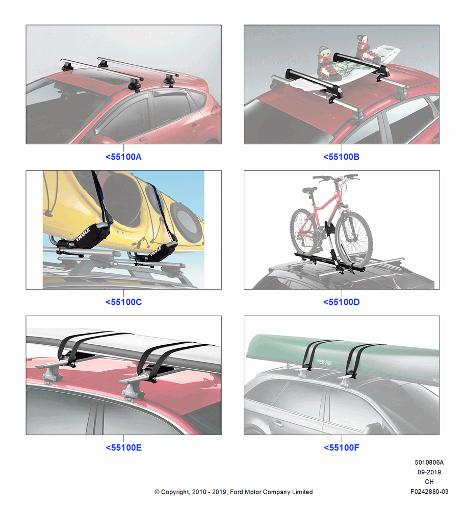 06A - Accessory Roof Rack Mounting Kits, Accessories; 26/APR/2010-27/APR/2013