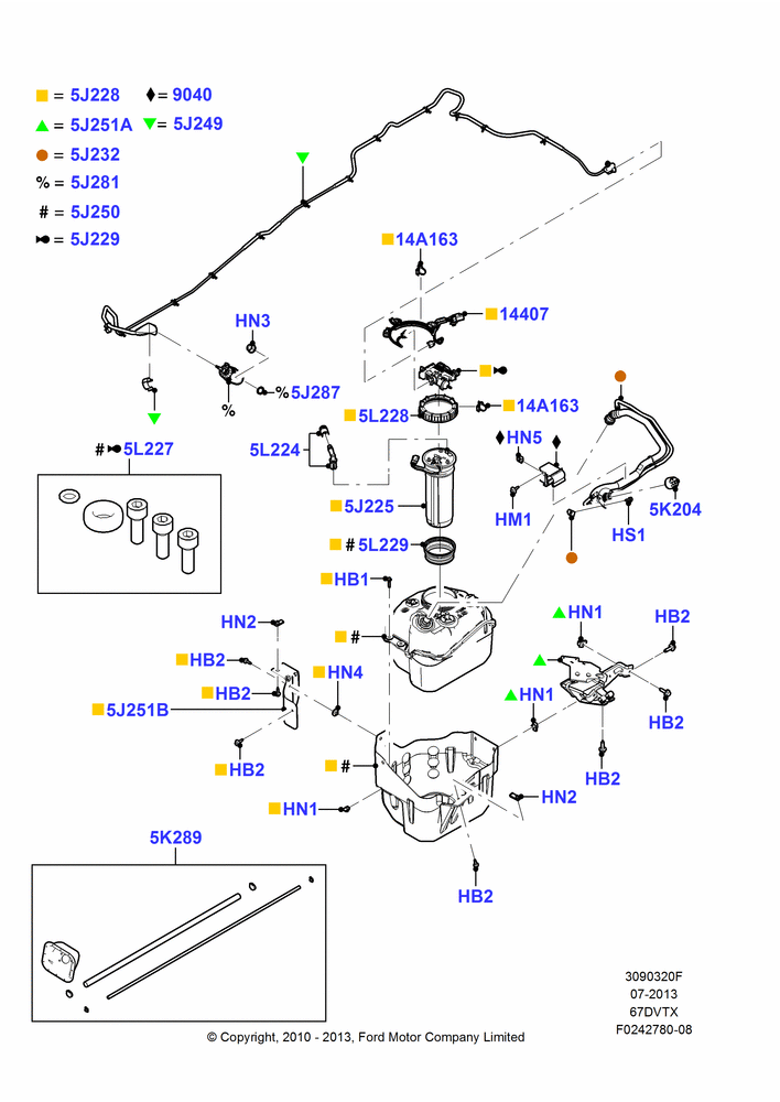Urea (DEF) Tanks And Related Parts, Wide Frame (Pickup), 6.7L 4V V8 T/C Diesel, With Low Sulfur Diesel Fuel Content