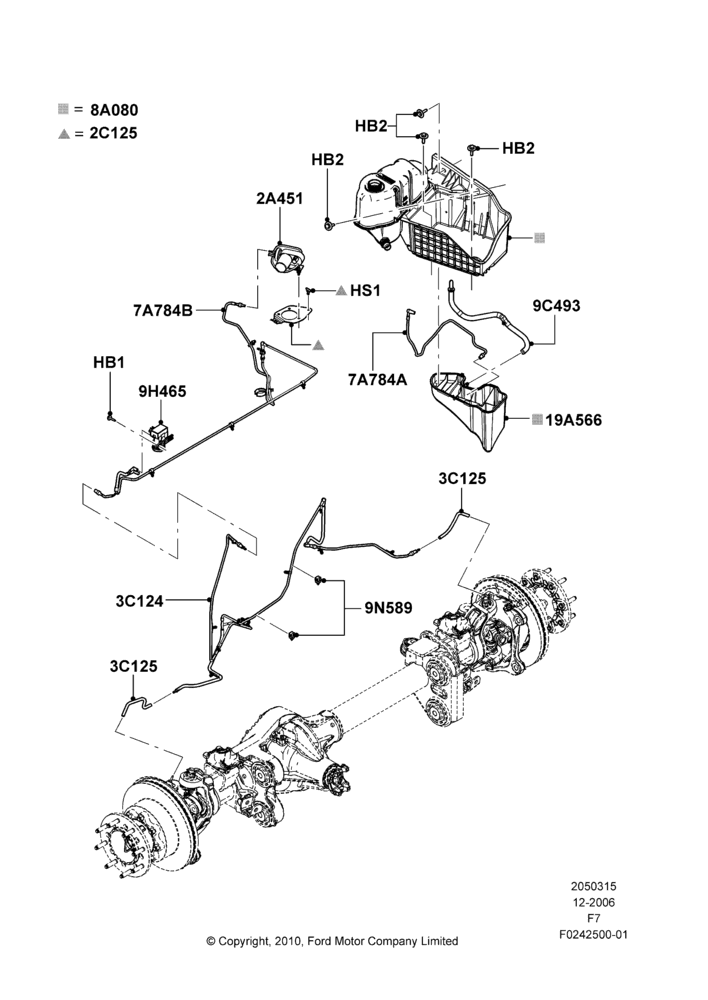 15C - Auto hub lock operating mechanism, 6.4L Diesel V8 Twin Turbo; 18/DEC/2006-12/FEB/2010