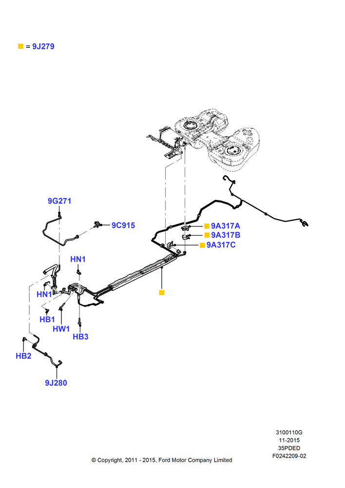 10G - Fuel Lines, 3.5L Cyclone V6 Petrol TIVCT; 29/FEB/2012