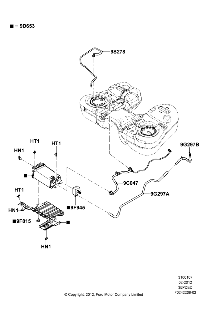 07J - Fuel Vapour System, 3.5L Cyclone V6 Petrol TIVCT; 29/FEB/2012