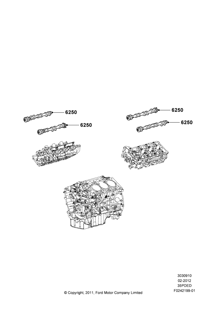 10F - Camshaft, 3.5L Cyclone V6 Petrol TIVCT; 29/FEB/2012
