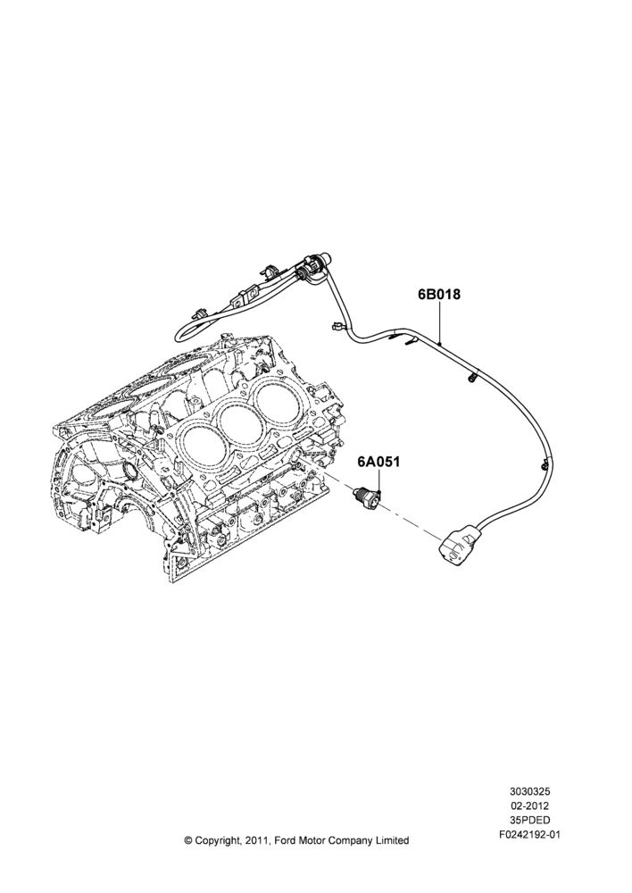 25F - Engine Heater, 3.5L Cyclone V6 Petrol TIVCT; 29/FEB/2012