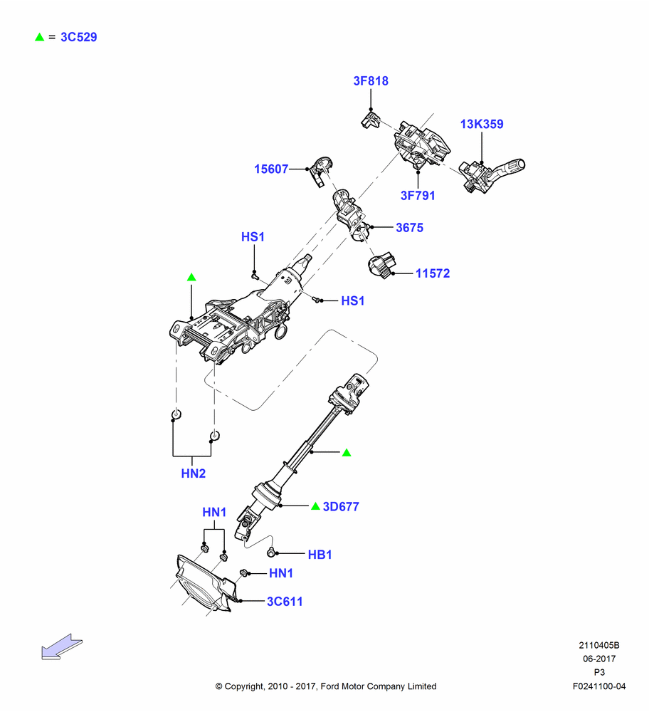 05B - Steering Column; 10/MAY/2010-29/FEB/2012