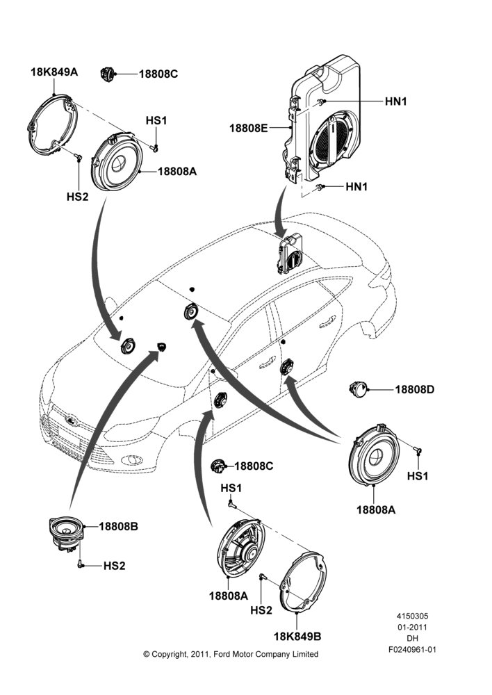 05C - Speakers, 10 High Series Speakers W/Subwoofer; 31/JAN/2011-04/MAY/2018