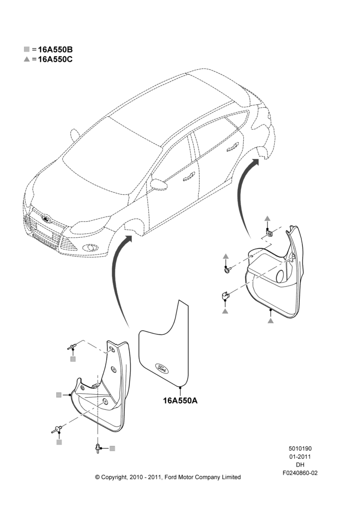 90XA - Mudflaps, Accessory; 31/JAN/2011-04/MAY/2018