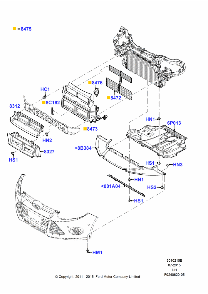 15B - Air Deflectors, With Kysor Radiator Shutter, Less BEV Version; 31/JAN/2011-08/DEC/2014
