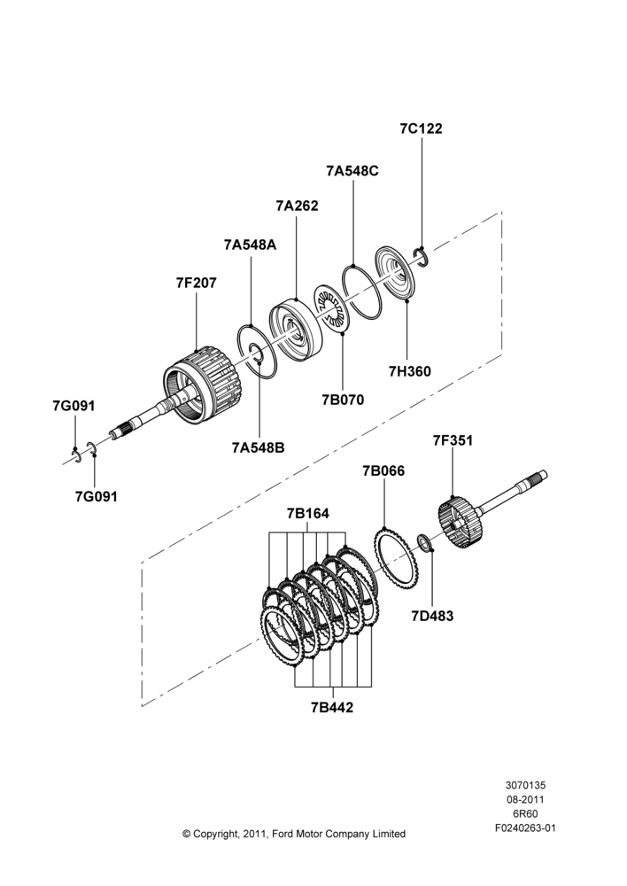 35J - Overdrive Clutch and Components, 6 Speed Automatic Trans (6R80); 22/AUG/2011-30/JUN/2017