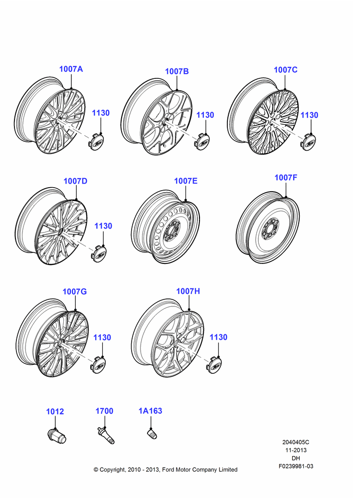 05C - Wheels, With 17" Wheels, Page A; 31/JAN/2011-04/MAY/2018