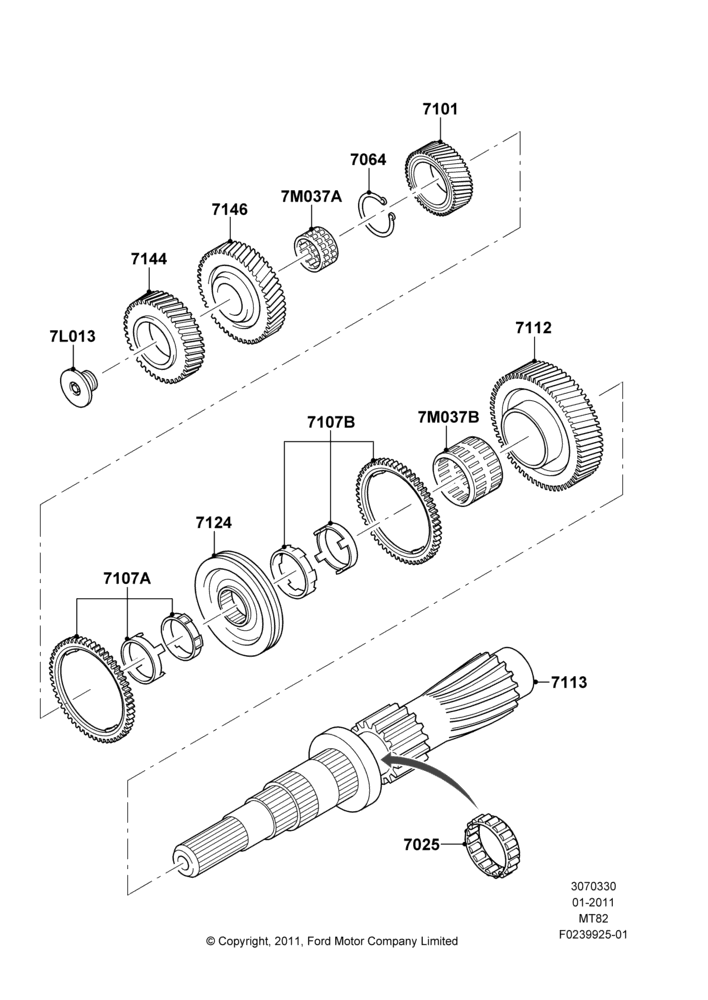 30C - Transmission Counter Shaft Cluster, 5.0L V8 32V DOHC EFI Modular, 6 Speed Manual Transmission-MT82, 2.0 EcoBlue E, 2.0 EcoBlue F; 03/FEB/2011-27/JUN/2014