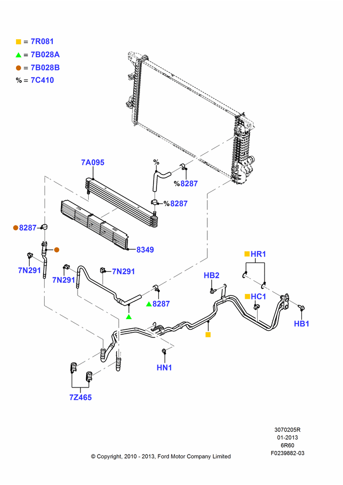 Transmission Cooling Systems, 6.2L 16V OHC NA V8 Gas