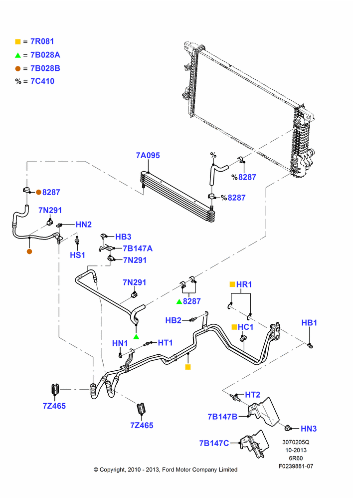 Transmission Cooling Systems, 6 Speed Automatic Trans (6R80), MOD 5.0L-4V DOHC SEFI NA, With Super Engine Cooling System