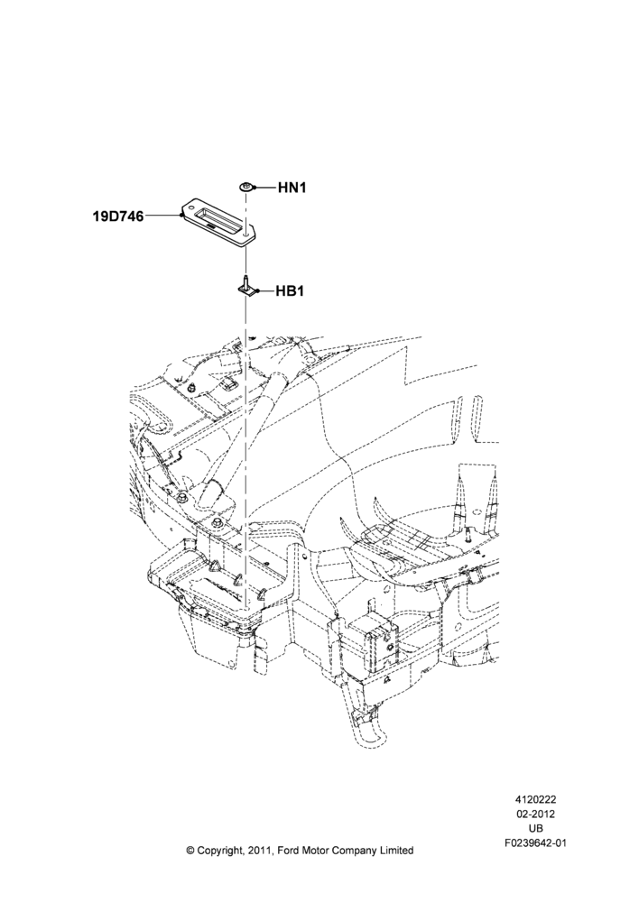 22H - Air Conditioning System, Less Aux Overhead Heater And A/C, Under body; 06/FEB/2012-03/MAR/2019