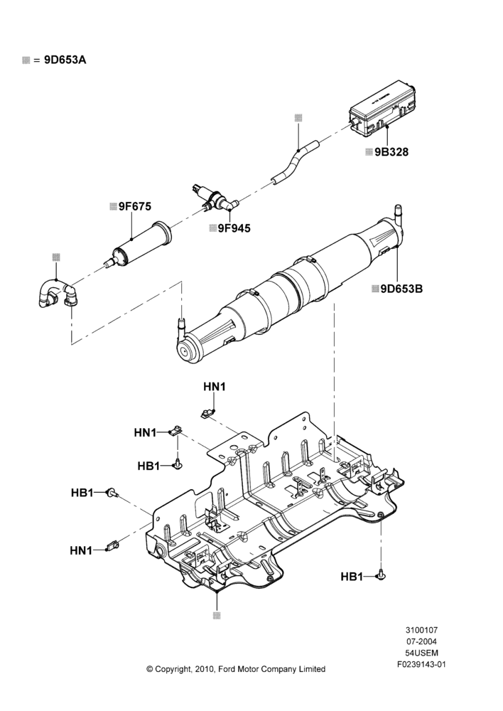 07V - Fuel Vapour System, 5.4L 3V V8, Narrow Frame (Chassis Cab), With Aft-Of-Axle Fuel Tank; 19/JUL/2004-18/DEC/2006