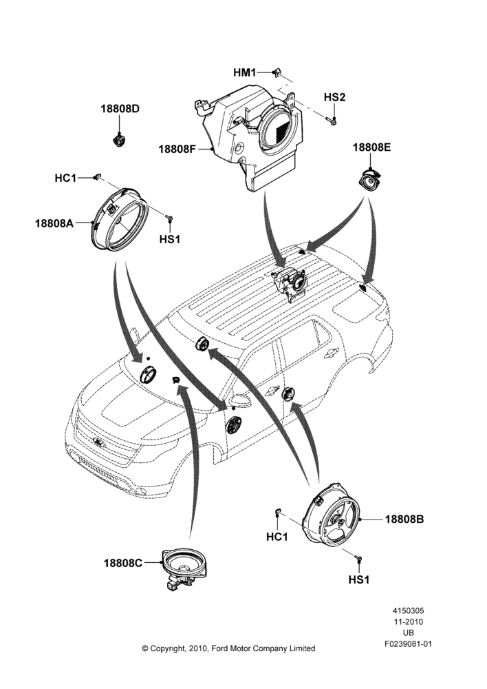 05C - Speakers, With 12 Speaker Sound System; 04/OCT/2010-04/MAY/2015