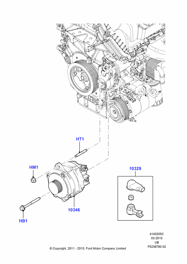 05C - Alternator and Mountings, 3.7L DOHC V6 Gas.; 06/FEB/2012-03/MAR/2019