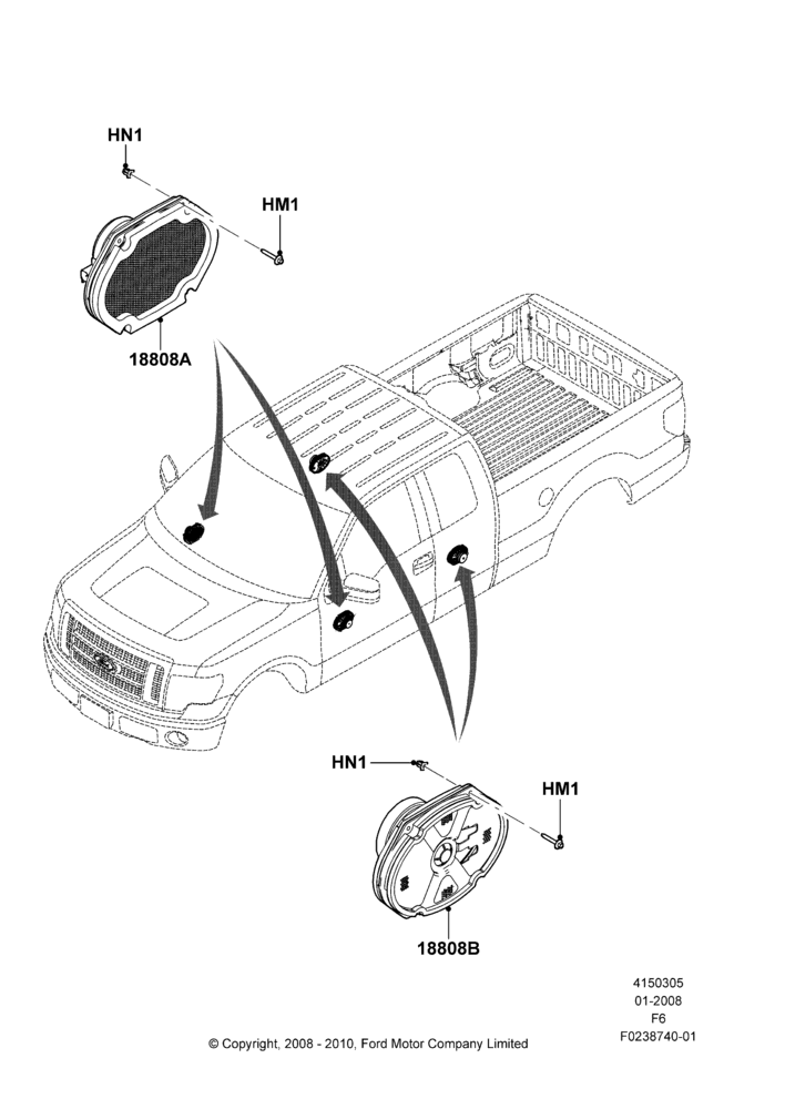 05S - Speakers, Less Radio, Super Cab; 01/DEC/2008-24/OCT/2011