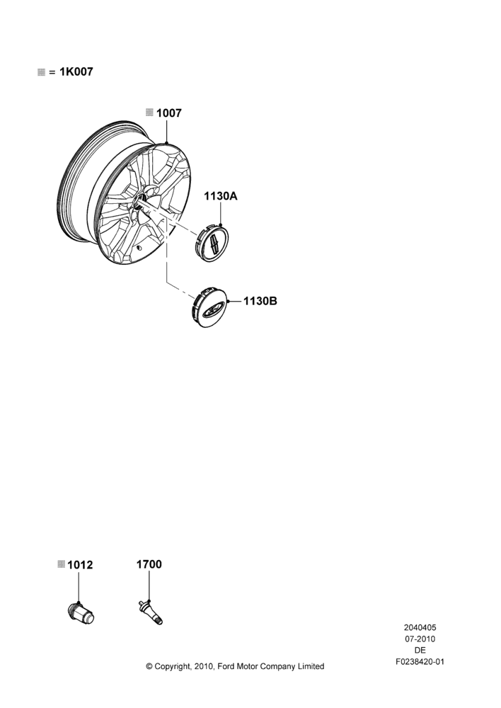 05XD - Wheels, Accessory, Additional Parts May Be Required, Refer To The Installation Instructions Found Under Tech Specs At The Genuine Ford Accessory (GFA) Web Site, See Vehicle Restrictions And Modification Requirements, www.fordaccessoriesstore.com, www.lincolnaccessories.com; 26/JUL/2010-06/JUN/2011