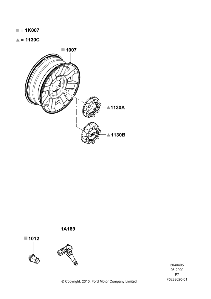 05XC - Wheels, With Single Rear Wheels, Accessory, Additional Parts May Be Required, Refer To The Installation Instructions Found Under Tech Specs At The Genuine Ford Accessory (GFA) Web Site, See Vehicle Restrictions And Modification Requirements, www.fordaccessoriesstore.com; 29/JUN/2009-12/FEB/2010