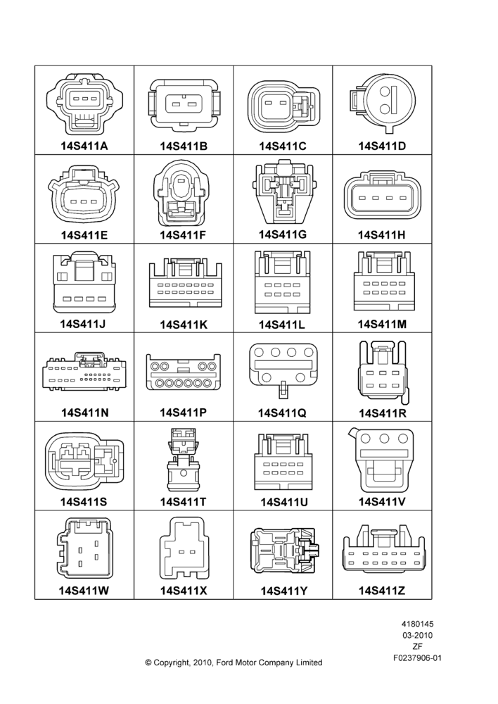 45GC - Pigtail Wiring Kits, Miscellaneous, Page A; 22/MAR/2010-27/JUN/2014