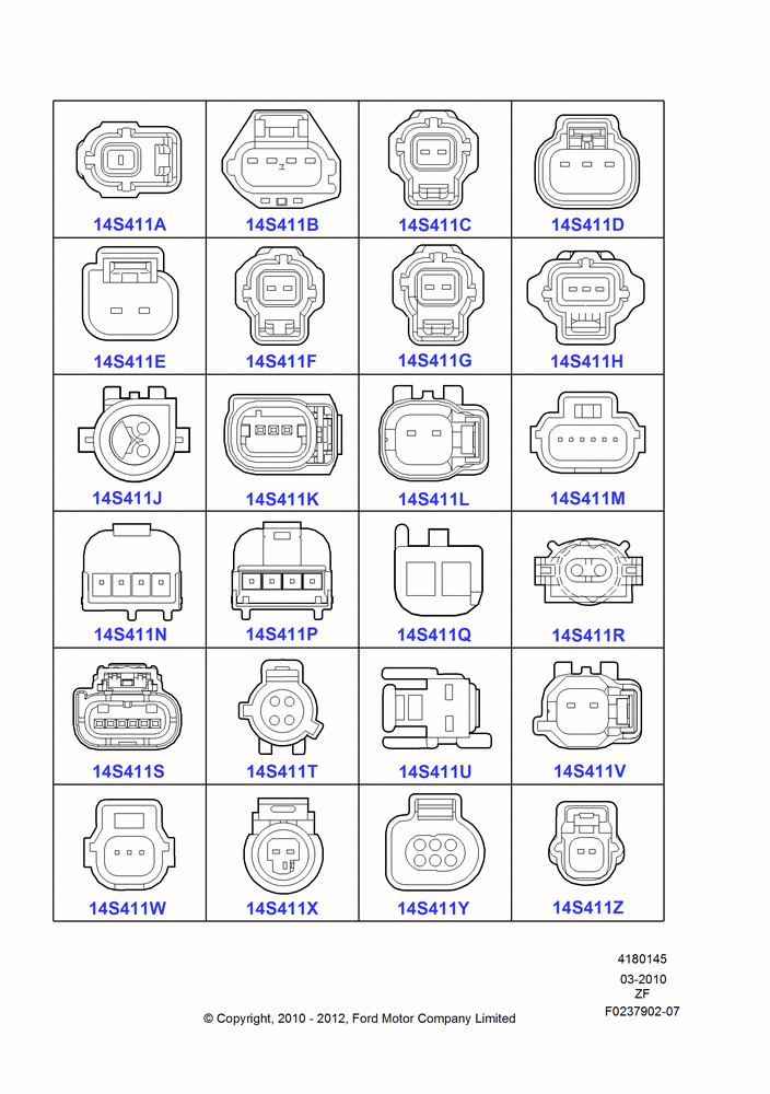 45CC - Pigtail Wiring Kits, Page A, Sensors; 22/MAR/2010-27/JUN/2014