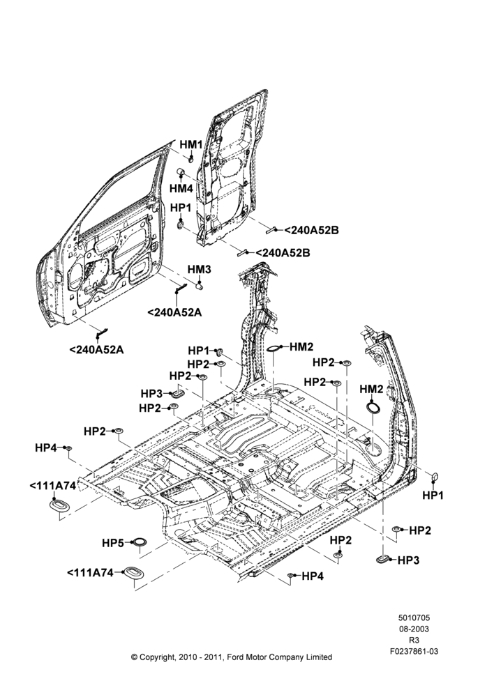 05C - Plugs - Body, Super Cab - 4 Door; 04/AUG/2003-16/DEC/2011