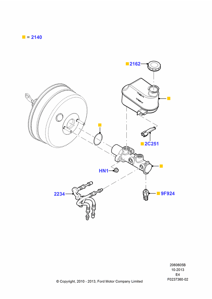 05B - Master Cylinder - Brake System, Ford 250 Series, Ford 350 Series; 02/AUG/2004-18/APR/2005