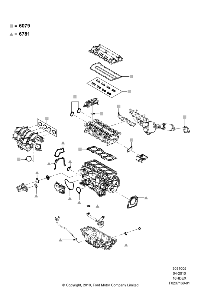 05B - Engine Gasket Kits, 1.6L TIVCT PFI Sigma; 26/APR/2010-27/APR/2013