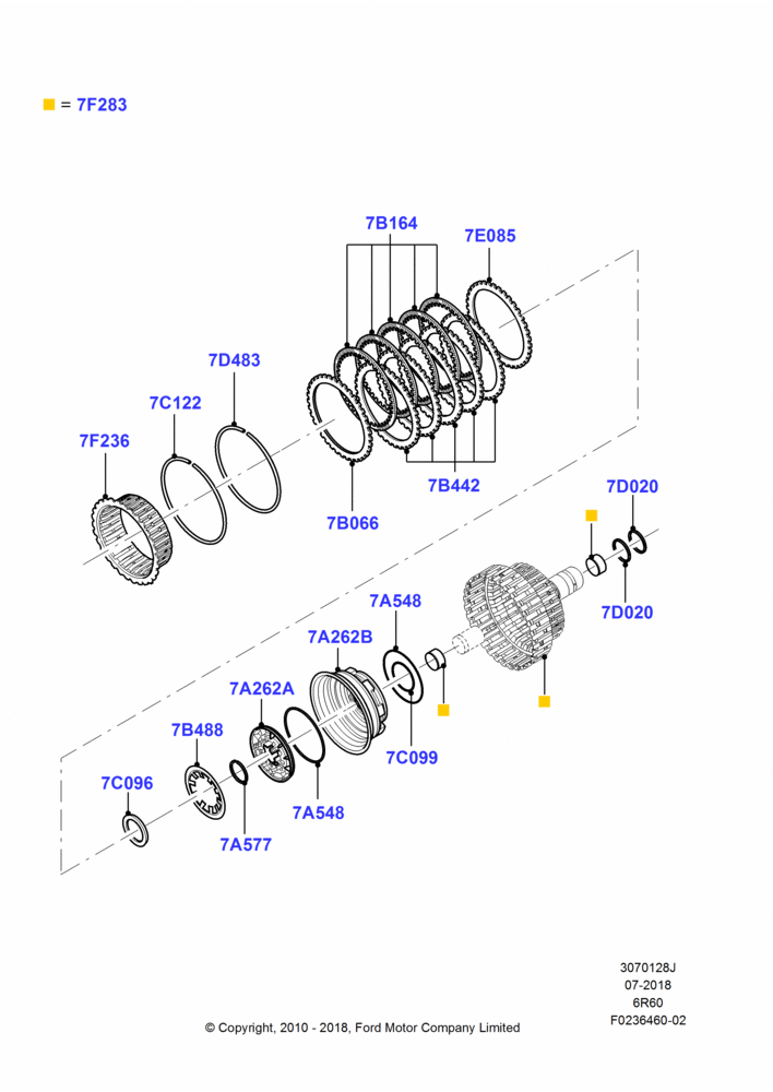 28J - Direct Clutch and Components, 3.5L V6 Gas DOHC TIVCT, 6 Speed Automatic Trans (6R80), 6.2L 16V OHC NA V8 Gas, MOD 5.0L-4V DOHC SEFI NA; 03/NOV/2010-23/DEC/2014