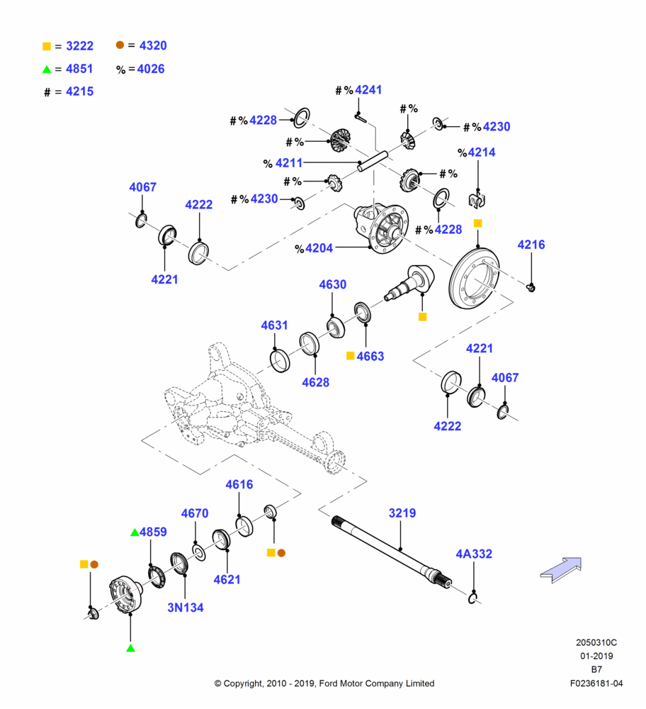 10C - Components - Front Axle Diff & Carr; 11/JUN/2007-30/JUN/2017
