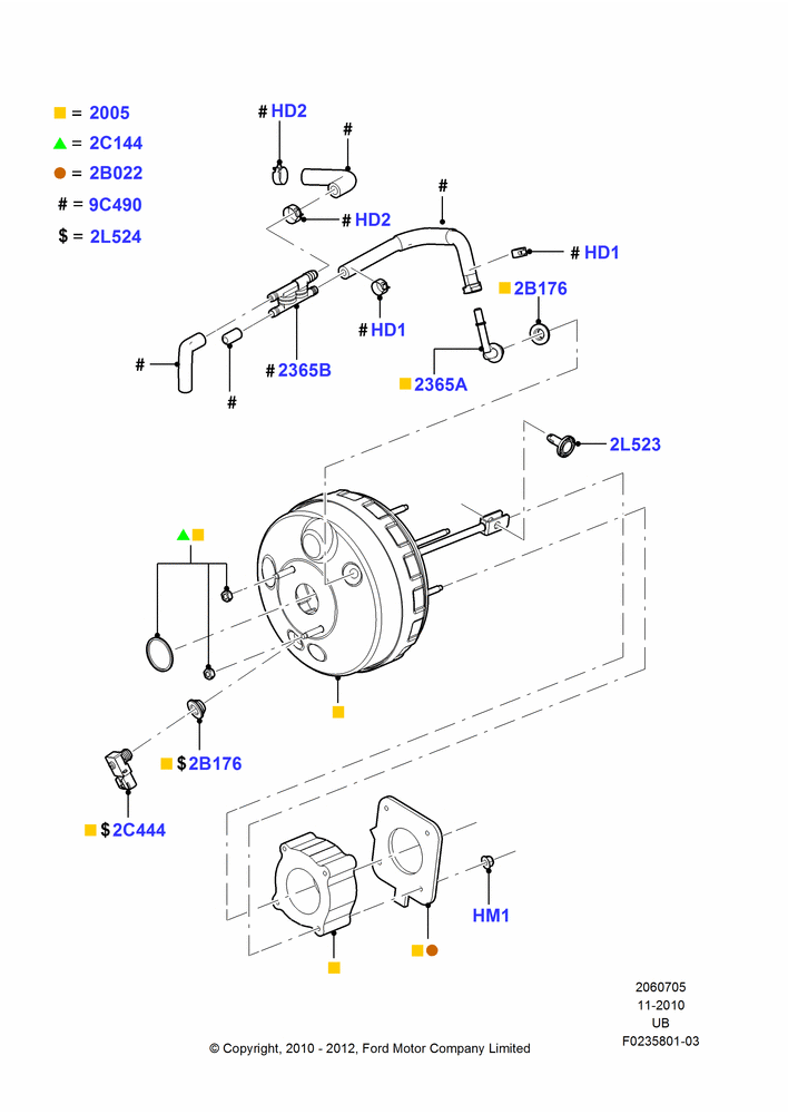 Brake Booster, 3.5L Cyclone V6 Petrol TIVCT