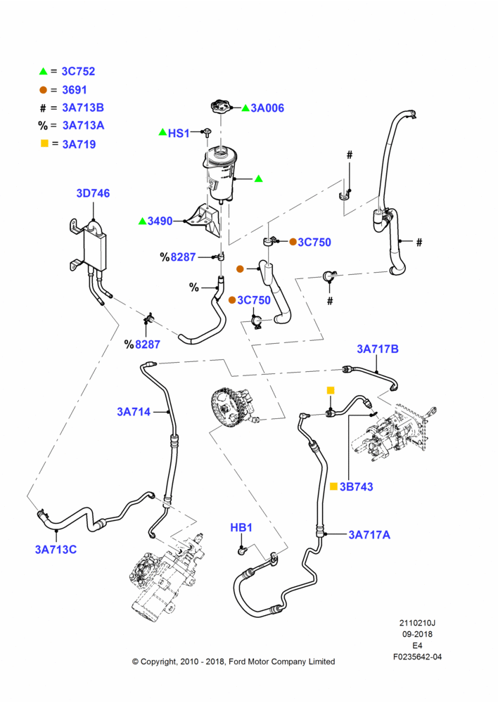 10J - Supply & Return Hoses - Power Strg, Stripped Chassis, With Double Rear Wheels, With Gas Engines; 26/JUL/2010