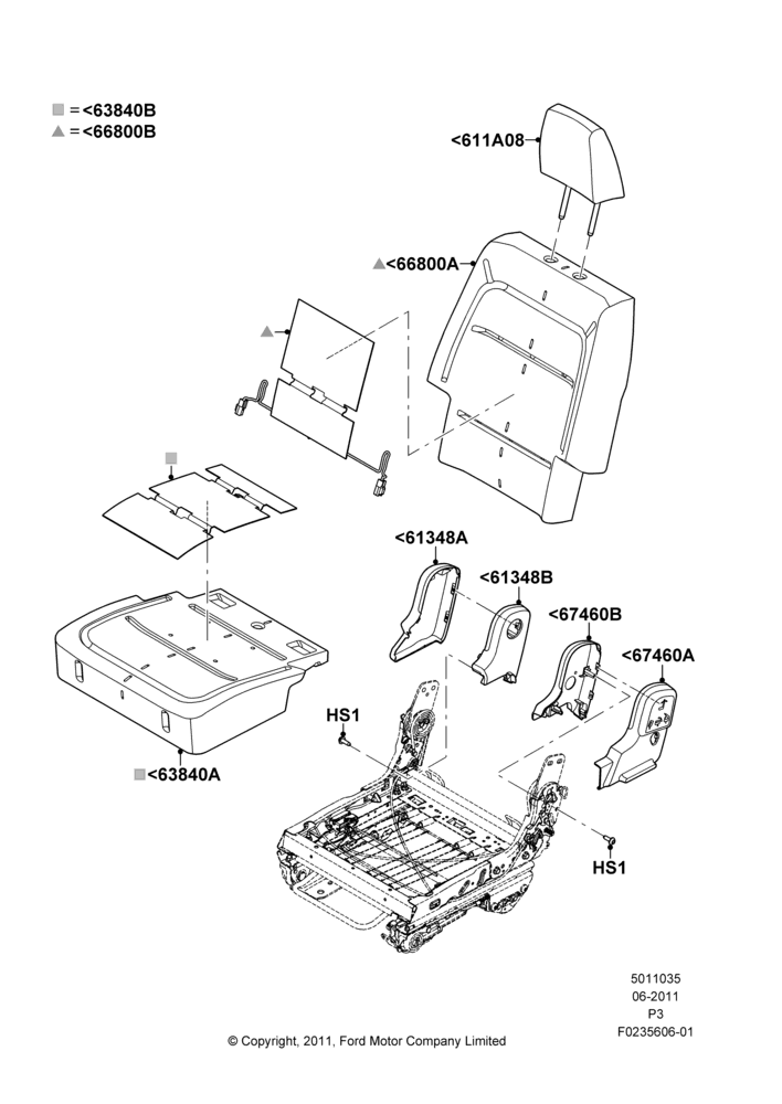 35G - Rear Seat Pads/Valances & Heating, With 2nd Row Quad Power Fold Seat; 13/JUN/2011