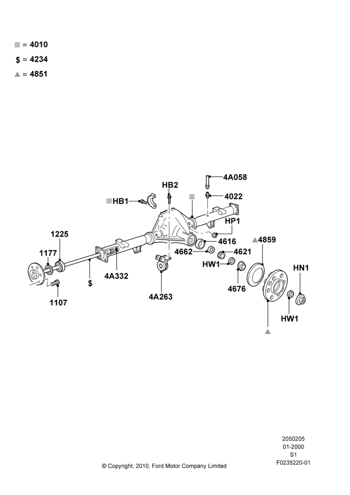 05B - Rear Axle, Rear Axle Limited Slip Differential; 31/JAN/2000-30/JUN/2005