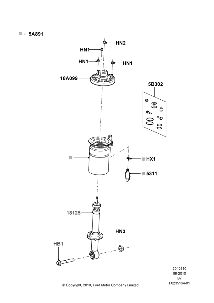 10F - Rear Springs and Shock Absorbers, With Rear Load Levelling Suspension; 16/AUG/2010-19/AUG/2013