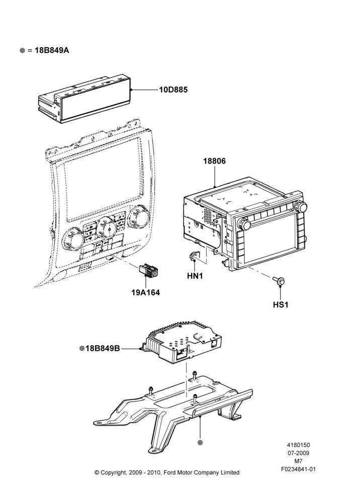 05M - Audio Equipment - Original Fit, AM/FM Str/CD/Clk/Navig System; 27/JUL/2009-29/APR/2012