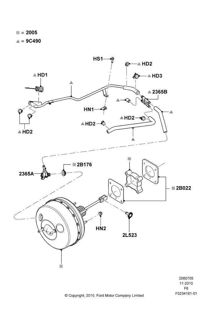 Brake Booster, 3.7L 4V PFI V6 NA Gas