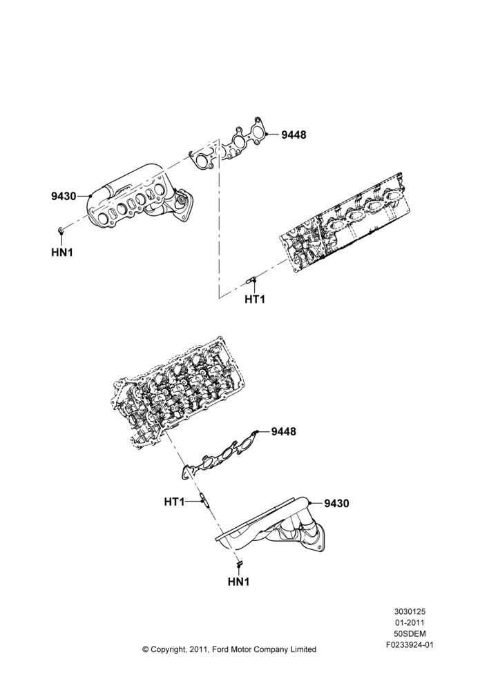 Exhaust Manifold, 5.0L V8 32V DOHC EFI Modular