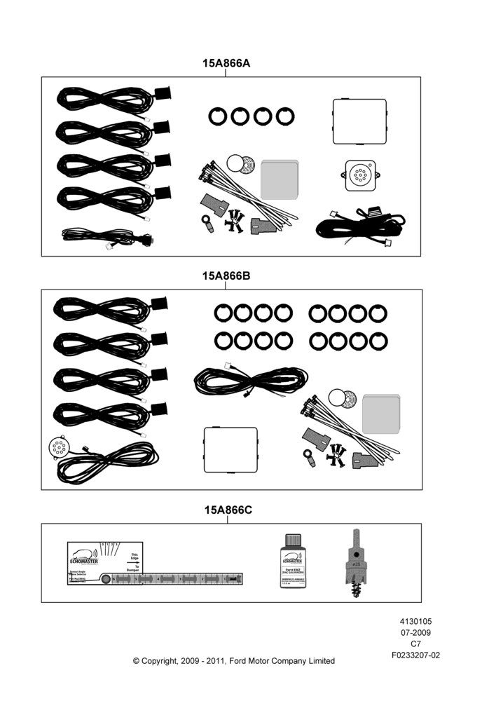 05XA - Parking Distance Control, (+)"CDN/PR/USA", Accessory; 24/JUL/2009