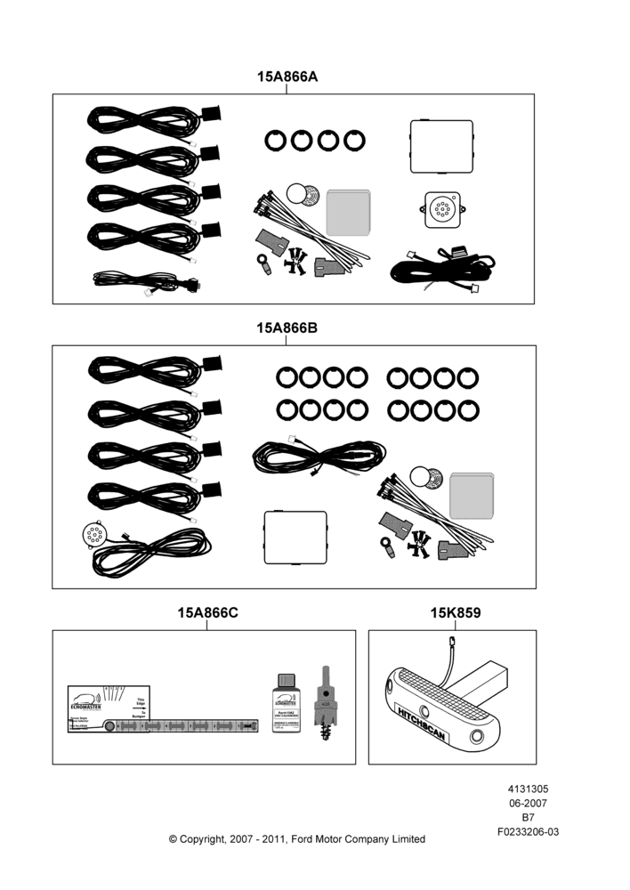 05XA - Parking Distance Control, Accessory; 11/JUN/2007-30/JUN/2017