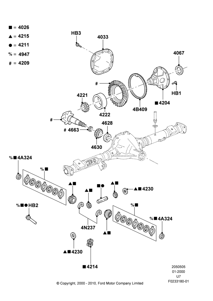 05B - Components - Rear Axle Diff & Carr., Rear Axle Limited Slip Differential; 31/JAN/2000-09/MAY/2003