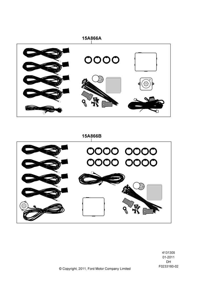 05XA - Parking Distance Control, Accessory; 31/JAN/2011-04/MAY/2018