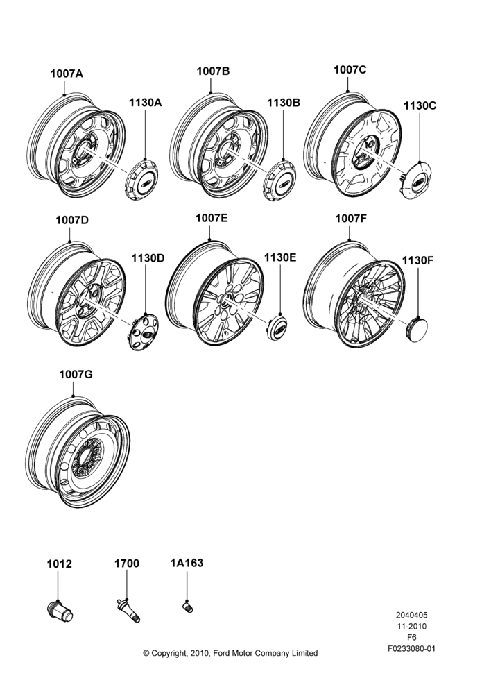 05T - Wheels, With 17" Wheels; 03/NOV/2010-24/OCT/2011